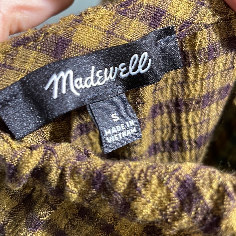 Madewell Tie-Back Cutout Top in Plaid - Picture 8 of 8